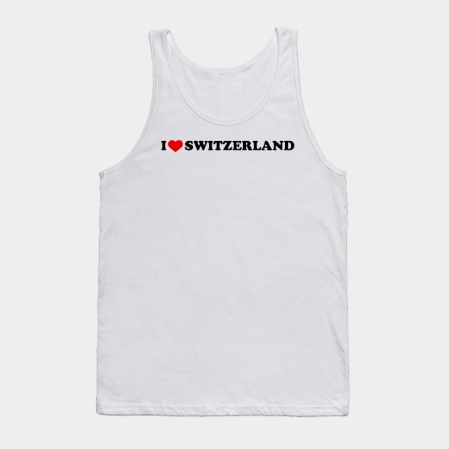 I Heart Switzerland Tank Top by Tiomio